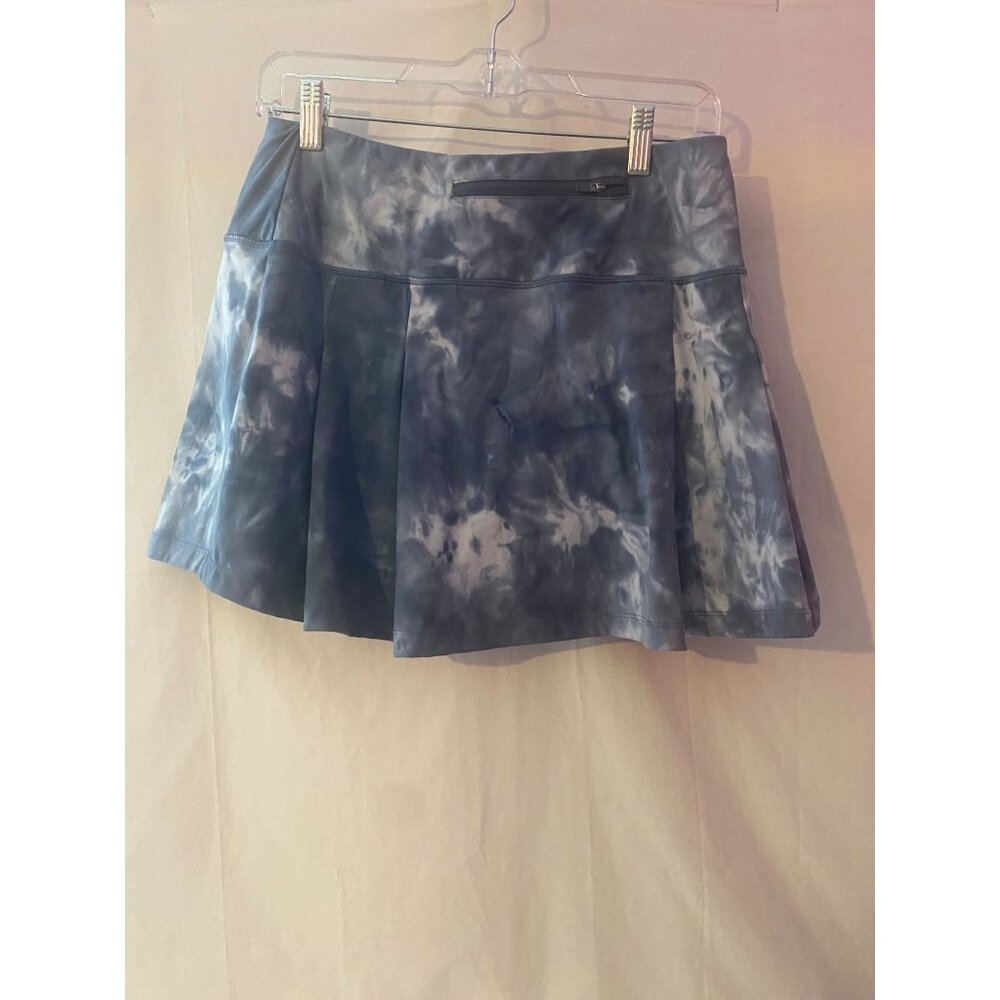 Smoothfeel Tie Dye Pleated Women's Blue & White Tennis Skirt Size M